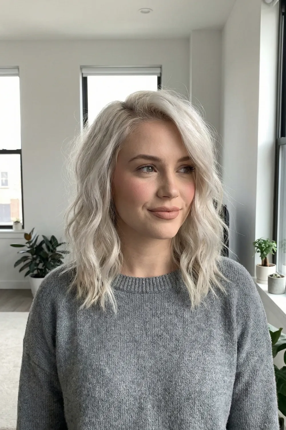 Platinum Ice Blonde with Silver White Tones