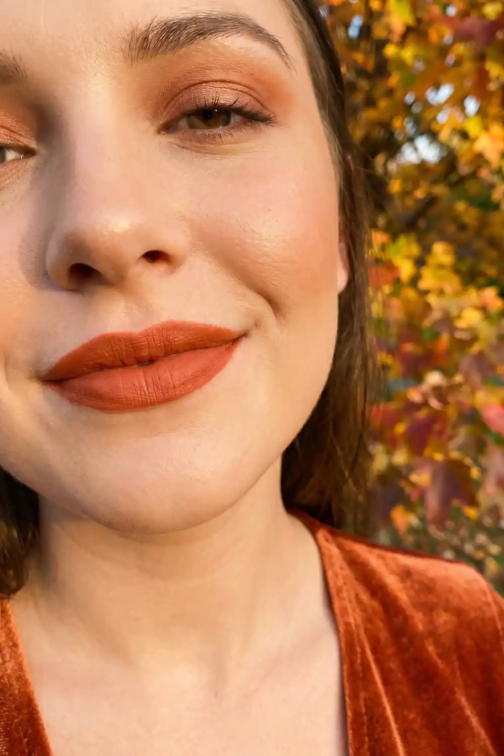 Burnt Orange Warm Matte Creamy Lipstick