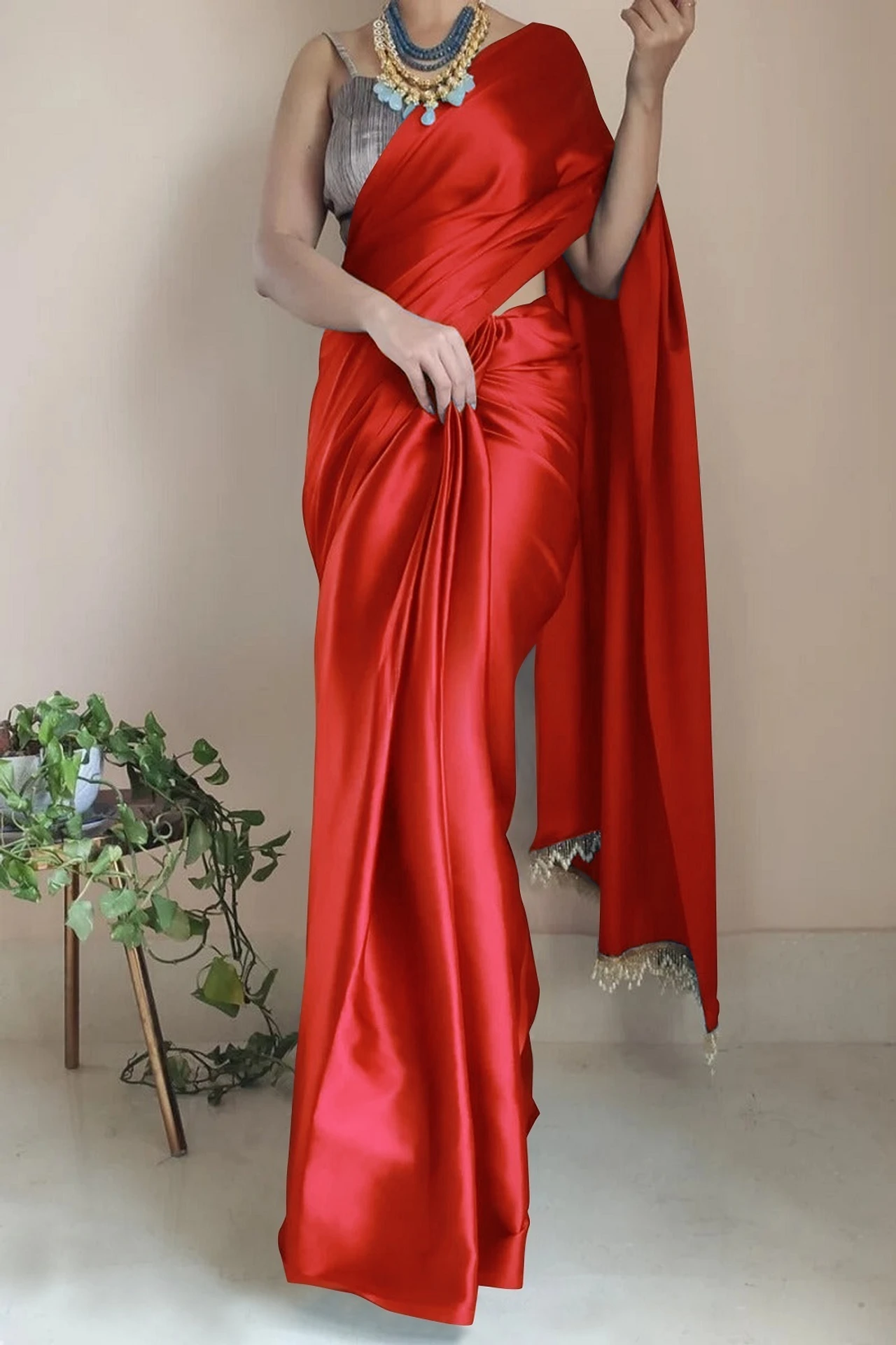 Satin Saree Outfits on Flipkart That Give You That Effortless Elegant Look