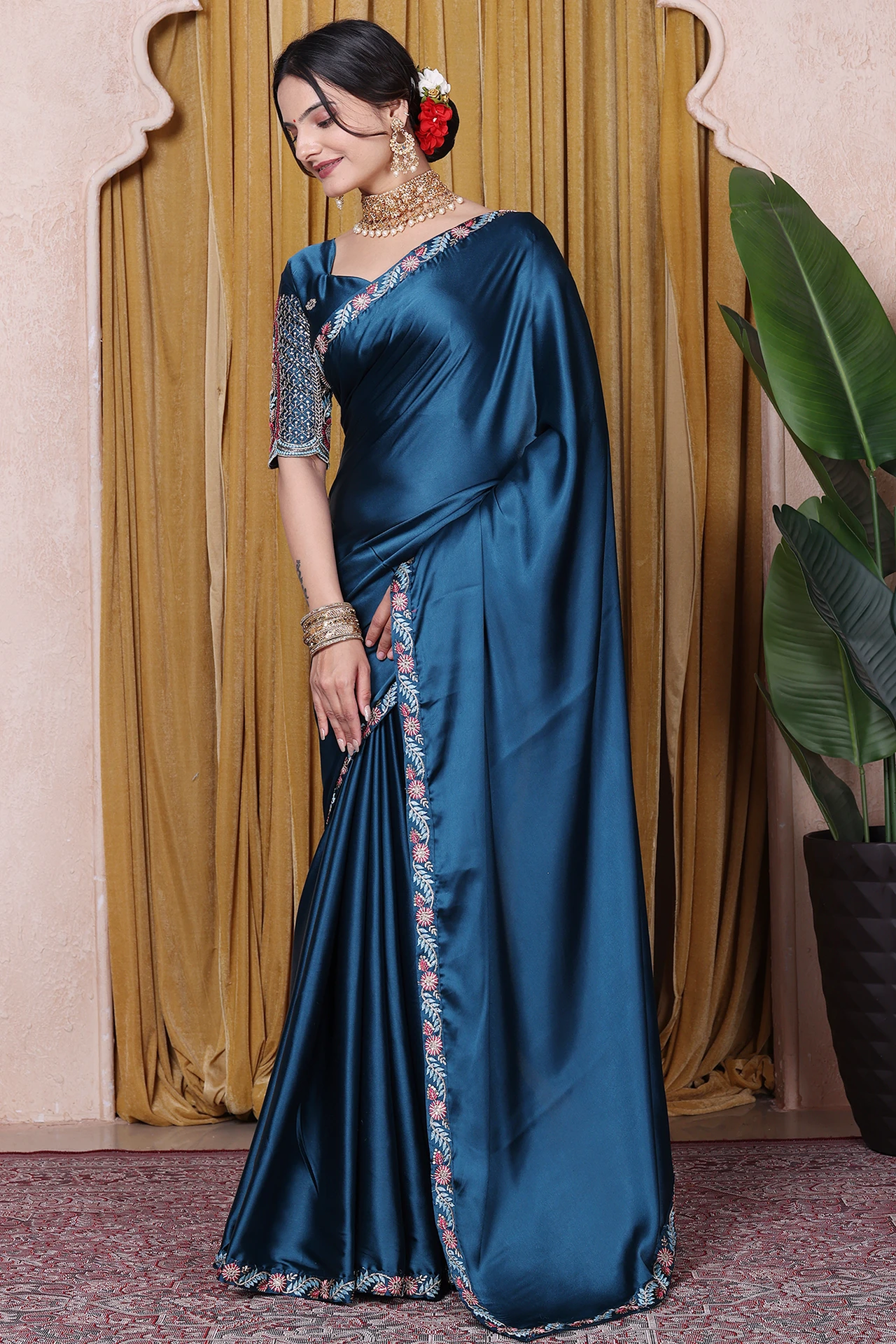 Satin Saree Outfits on Flipkart That Give You That Effortless Elegant Look