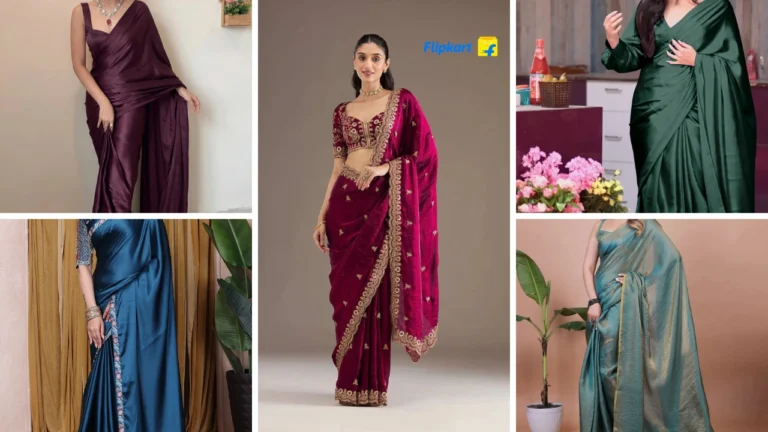 Satin Saree Outfits on Flipkart That Give You That Effortless Elegant Look